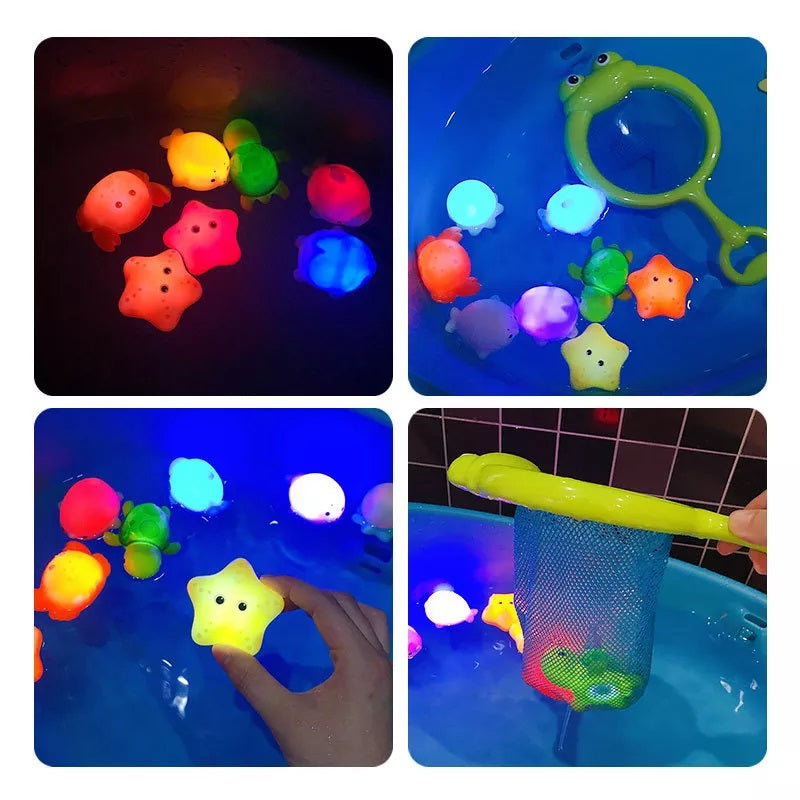 Vibrant light-up bath toys for kids. Twinkling water toys create a magical, fun bath time experience.