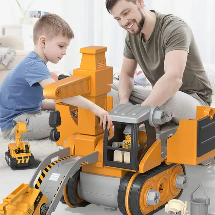 Kids' Ultimate Construction Building Toy Playset with colorful blocks & toy tools for creative pretend play.