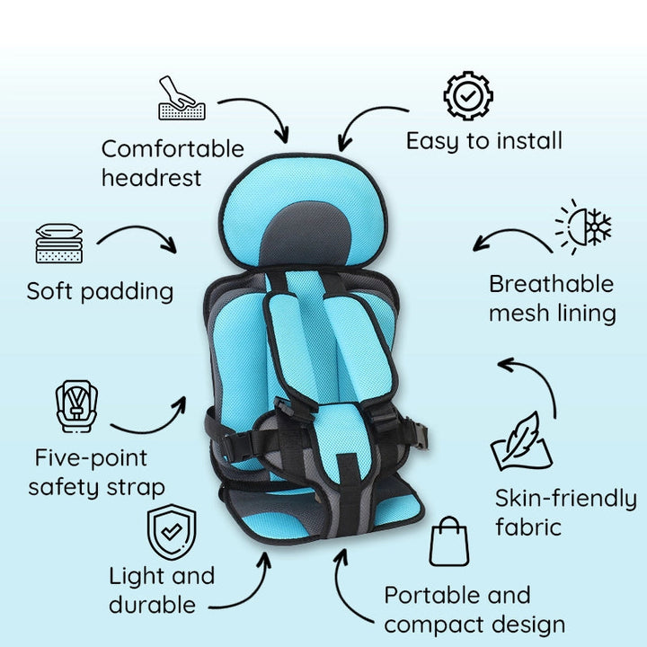 Give peace of mind with this easy install child safety car cushion seat for secure kids travel.