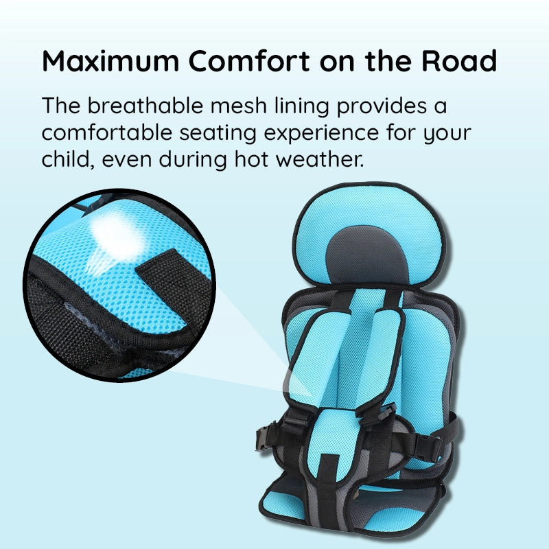 Premium child protection car cushion seat, a secure car accessory for safe & comfortable kids travel.