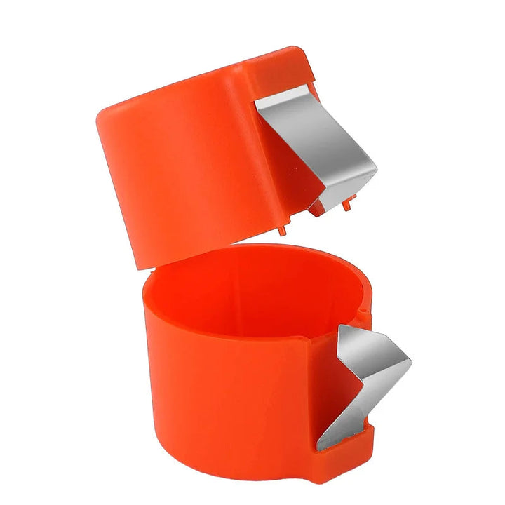 Versatile egg cracker & separator kitchen tool, perfect for baking and cooking, stainless steel design.