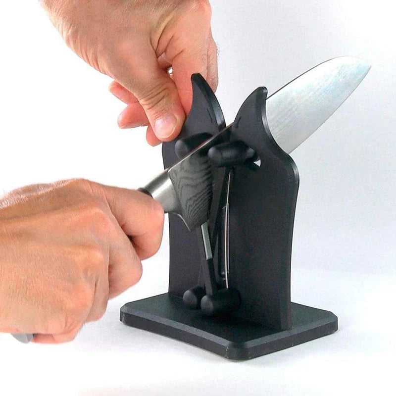 Achieve razor-sharp precision edges with this triple-action kitchen knife sharpener.