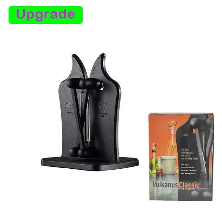 Essential kitchen tool: Triple-action knife sharpener for professional blade maintenance.