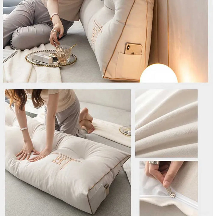 Stylish large comfort support pillow for a cozy home, great for reading and lounging