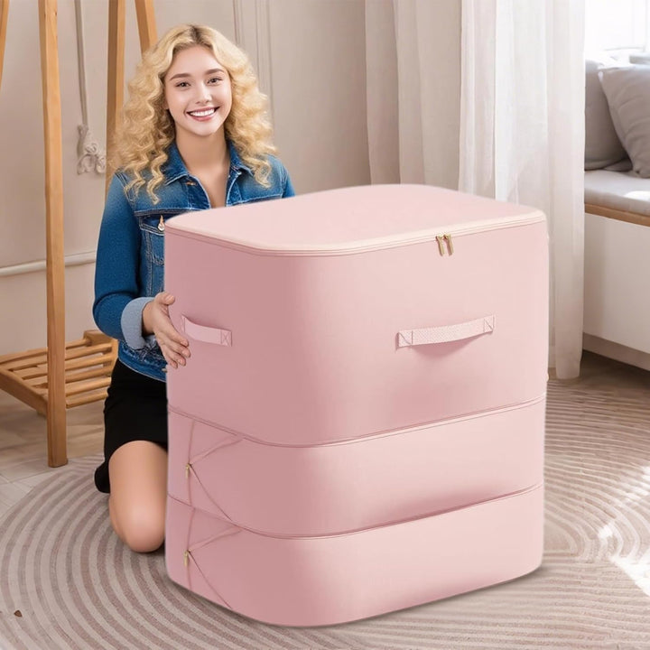 Space-saving large comforter bag, dustproof self-compression for easy home organization