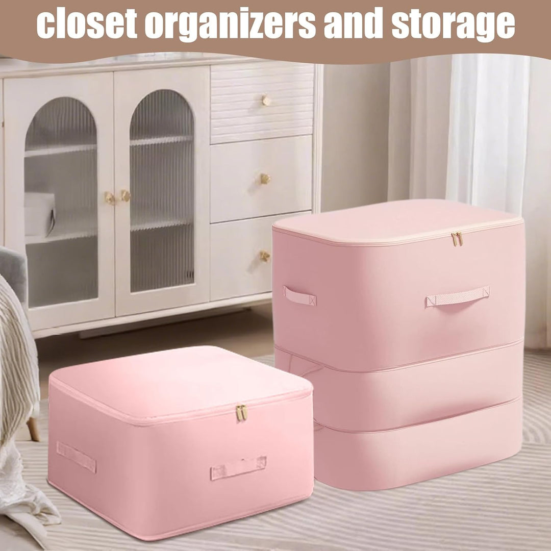 Self-compressing dustproof bag for large comforters, essential for organized bedding