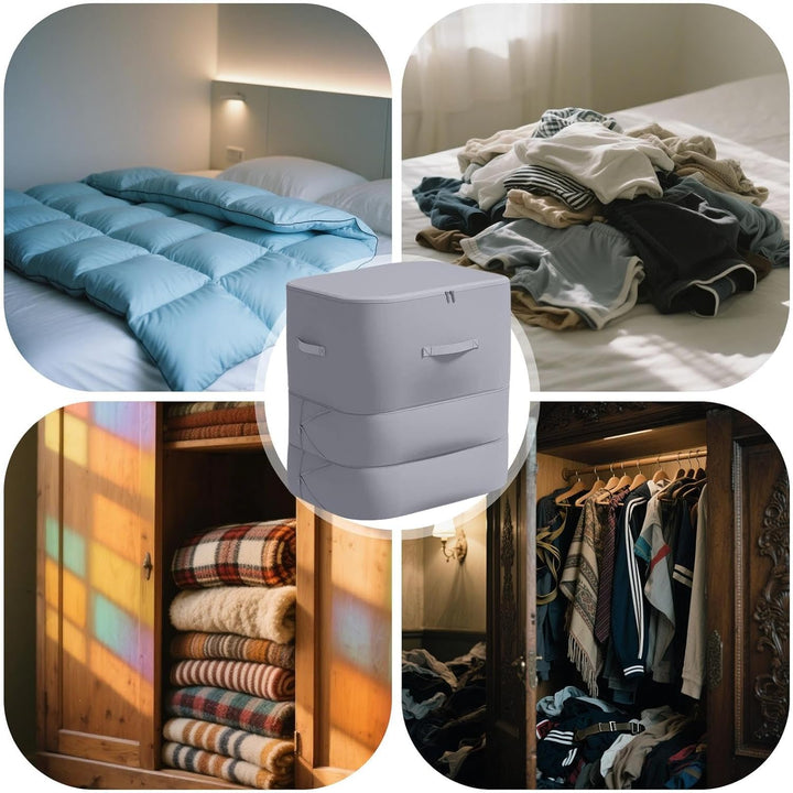 Dustproof self-compressing comforter bag, maximizes storage space for large bedding items