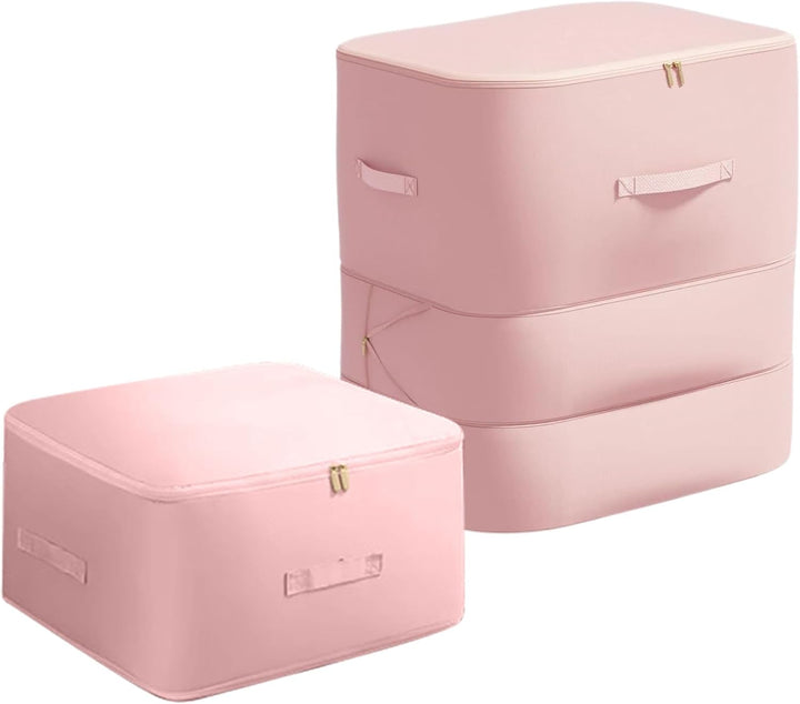 Efficient space-saving comforter storage bag, large and self-compressing, dustproof design