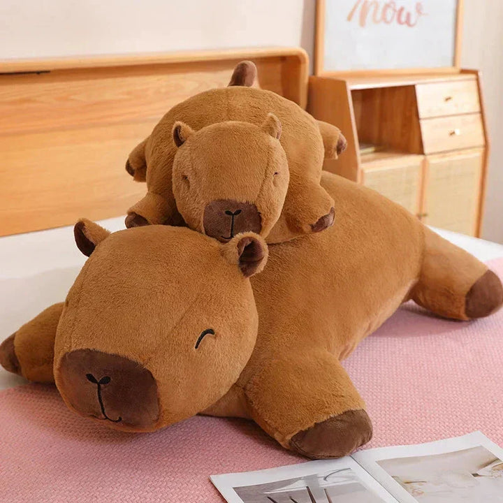 Lifelike giant capybara plushie, a soft & cute stuffed animal companion. Great for gifts.