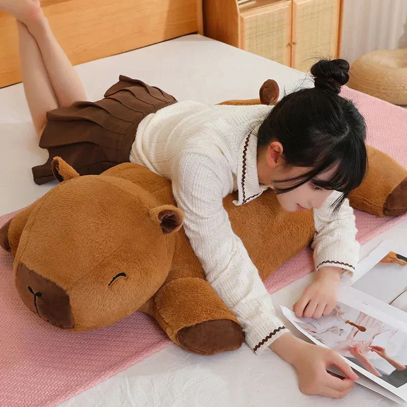 Giant capybara stuffed animal, a soft toy & snuggle buddy for all ages. Cute gift.