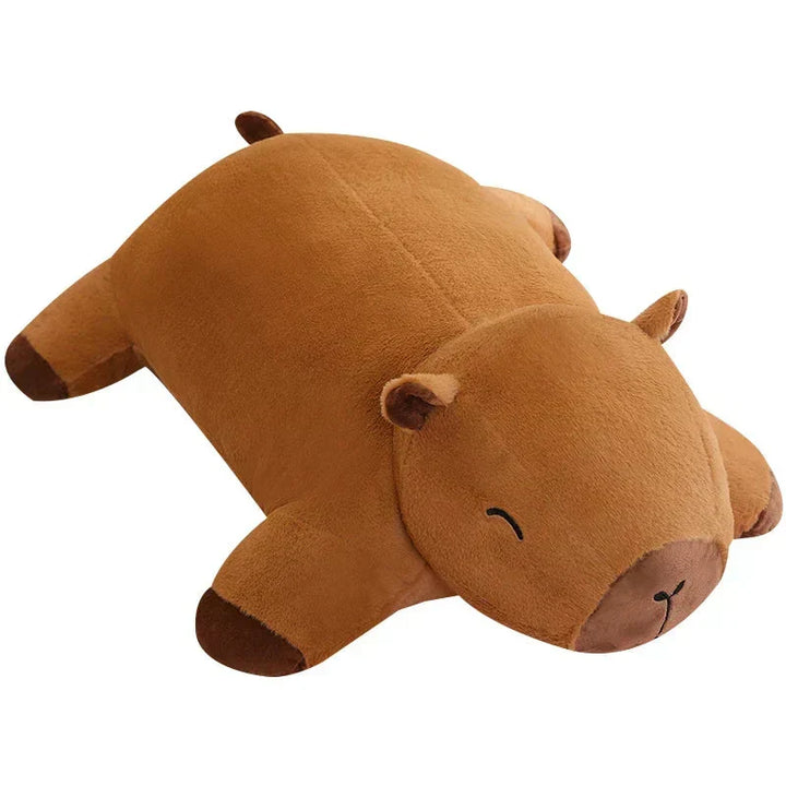 Extra large capybara stuffed animal, super soft & fluffy for cuddling & comfort. Relaxing plush.