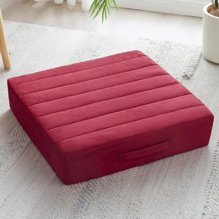 Yoga & meditation floor cushion with thick foam. Soft cover for ultimate comfort.