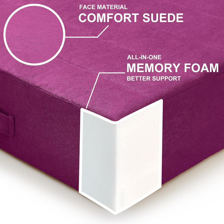 Supportive large floor cushion for meditation, yoga, reading & outdoor relaxation.
