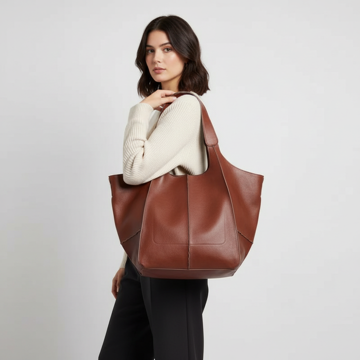 Cruelty-free vegan leather tote bag for women with large capacity and comfortable strap