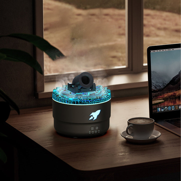 LavaGlow aroma diffuser & humidifier with dynamic lava lamp night light for essential oils.