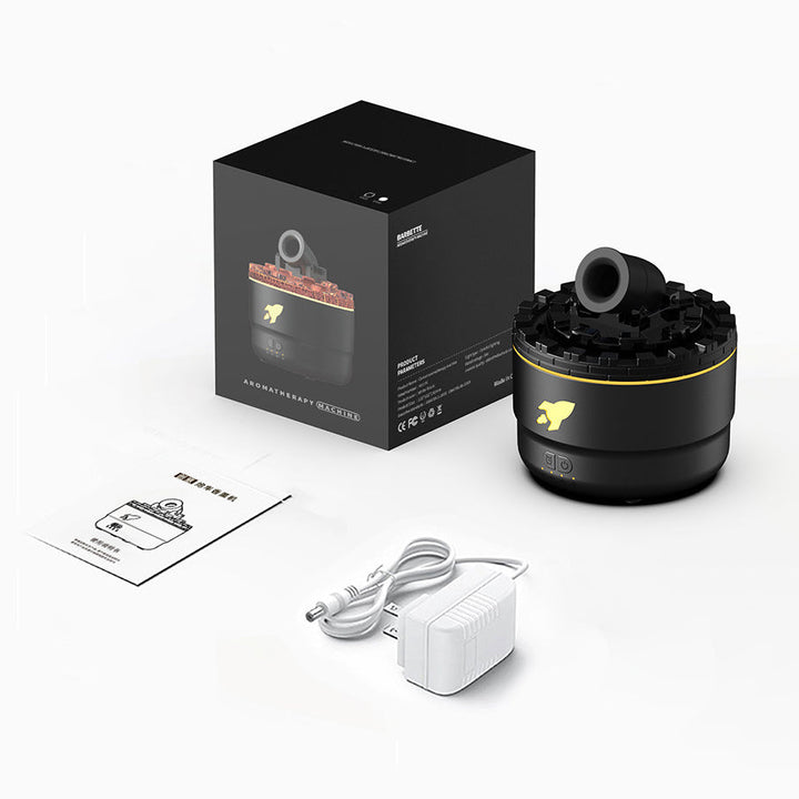 Compact LavaGlow aroma diffuser humidifier with an eye-catching dynamic lava lamp night light.