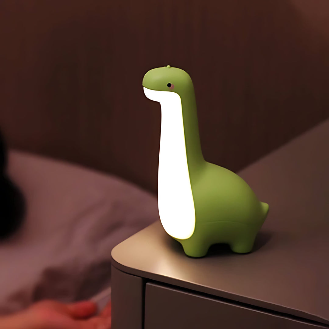 LED dinosaur night lamp for kids' soothing nights. Rechargeable, child-safe, ideal for bedroom & nursery.