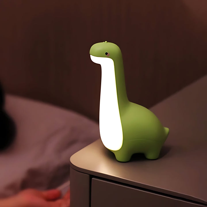 LED dinosaur night lamp for kids' soothing nights. Rechargeable, child-safe, ideal for bedroom & nursery.