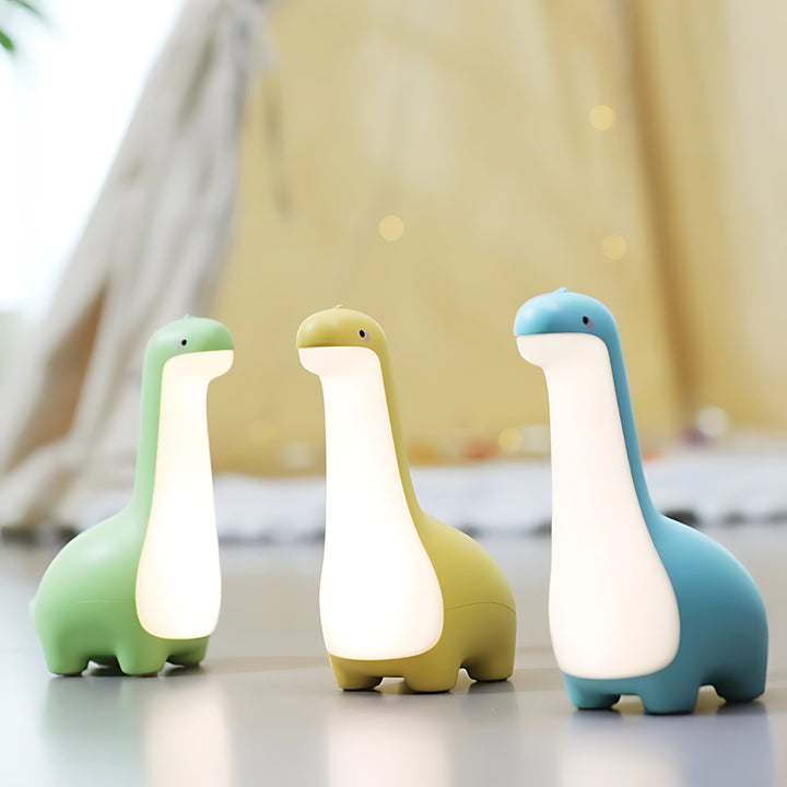 RexGlow LED dinosaur night light, portable & rechargeable. Perfect for kids' bedroom decor & bedtime.