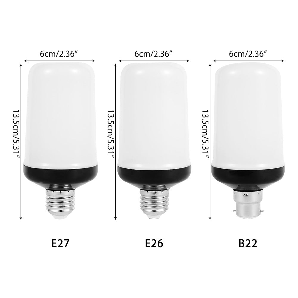 LED Flame Effect Lamp, E14, emitting a realistic fire glow, perfect for decorative party lighting