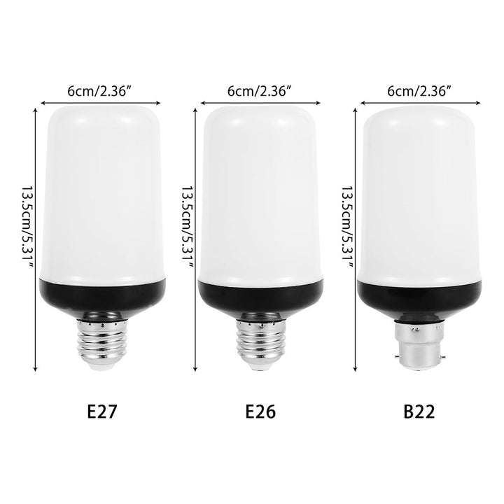LED Flame Effect Lamp, E14, emitting a realistic fire glow, perfect for decorative party lighting