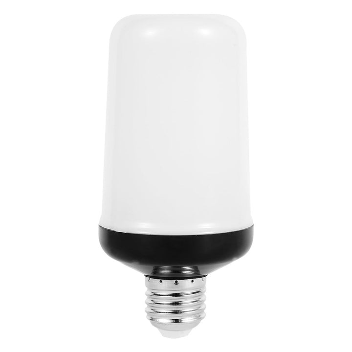 Various angles of the LED Flame Effect Party Lamp, highlighting its E27 and E14 bases
