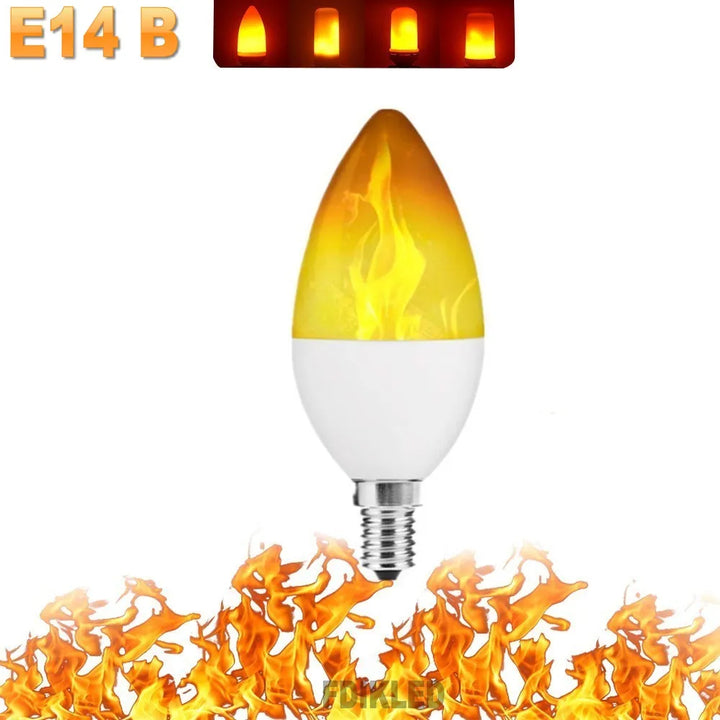 Energy-efficient LED Flame Effect Lamp, E14, a stylish choice for ambient and party lighting