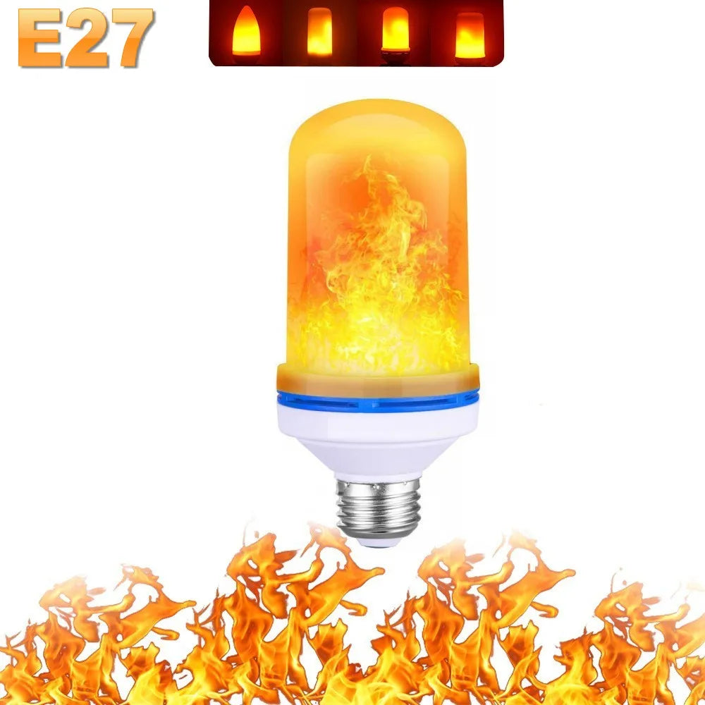 Realistic LED Flame Effect Party Lamp, E27 base, bringing warmth and glow to home decor