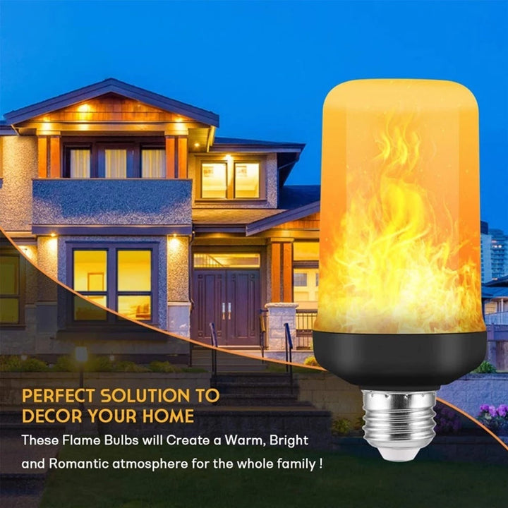 LED Flame Effect Party Lamp with four distinct light modes for versatile event lighting decor