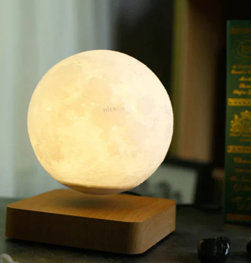 Floating Moon Lamp: Atmospheric night light & desk lamp, perfect for interior design with its levitating celestial glow.