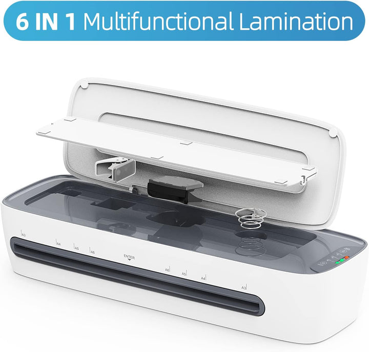 Close-up of the Lexaro A3 laminator control panel with hot and cold mode selection