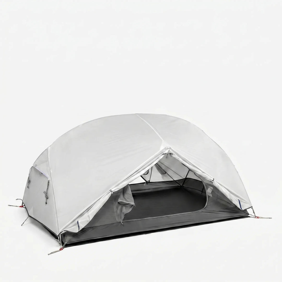 Comfortable 3-season camping tent. Offers reliable protection from elements for outdoor enthusiasts.
