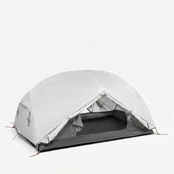 Comfortable 3-season camping tent. Offers reliable protection from elements for outdoor enthusiasts.