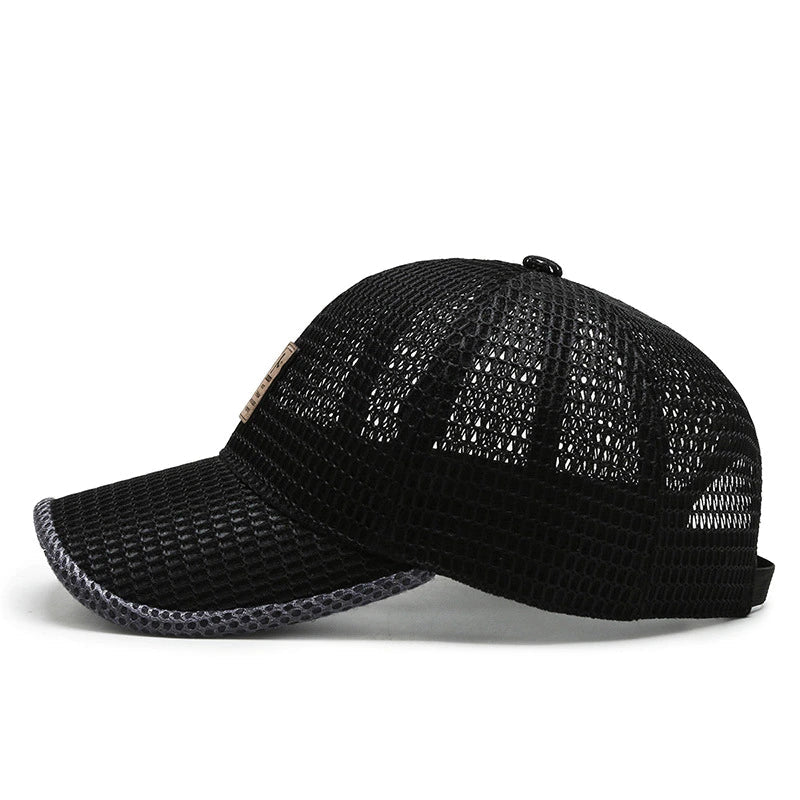 Adjustable AeroBreeze summer cap for men & women, featuring breathable mesh for lightweight sun protection & outdoor wear.