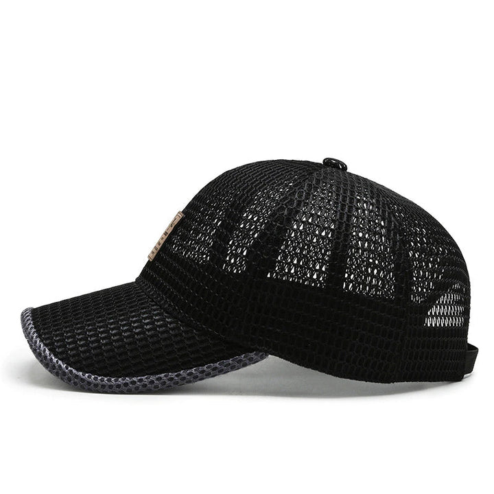 Adjustable AeroBreeze summer cap for men & women, featuring breathable mesh for lightweight sun protection & outdoor wear.