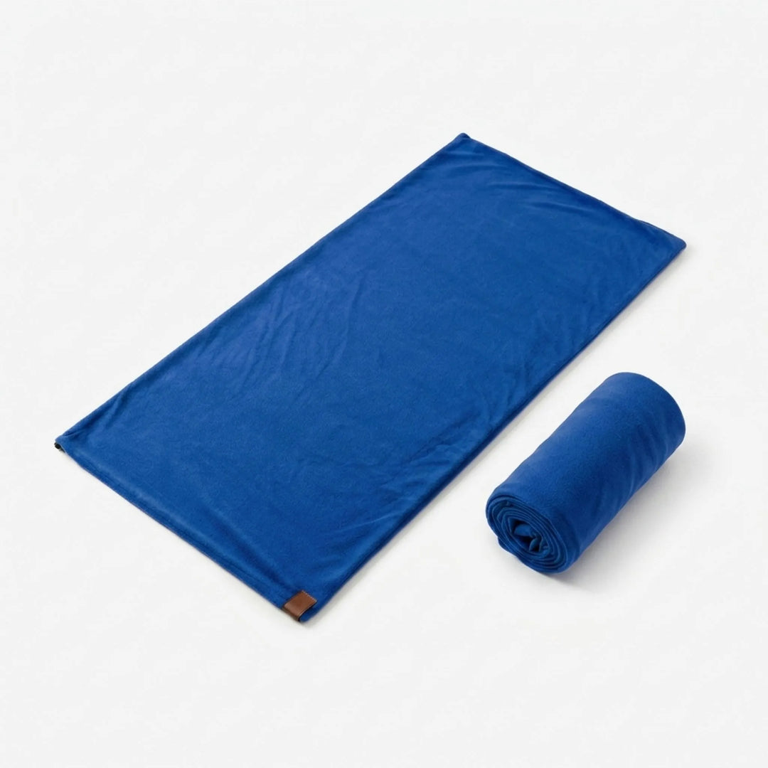 Durable unisex envelope sleeping bag liner, essential for hygienic outdoor travel & camping.