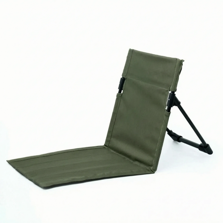 Unisex portable outdoor chair with a folding design, perfect for comfortable ground seating at any event.