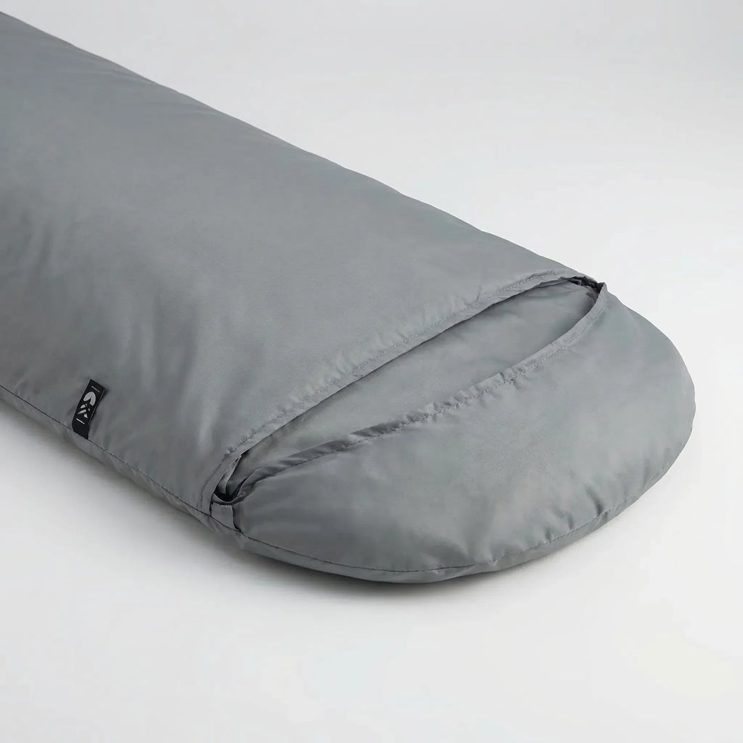 Versatile rectangular sleeping bag liner, ideal for camping, backpacking, and hostel stays. Travel comfort.