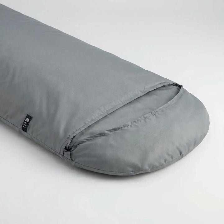 Versatile rectangular sleeping bag liner, ideal for camping, backpacking, and hostel stays. Travel comfort.
