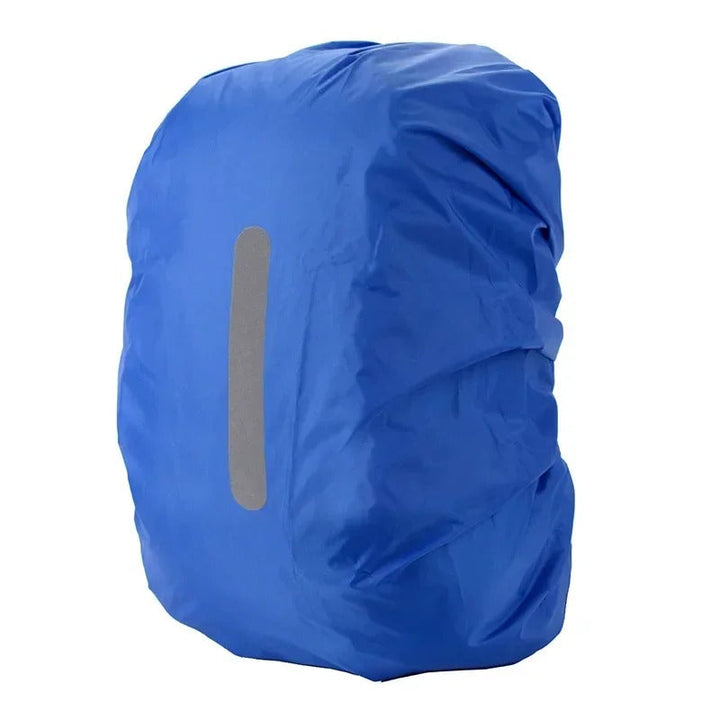Adjustable reflective backpack cover, keeping contents dry while increasing visibility on the go.