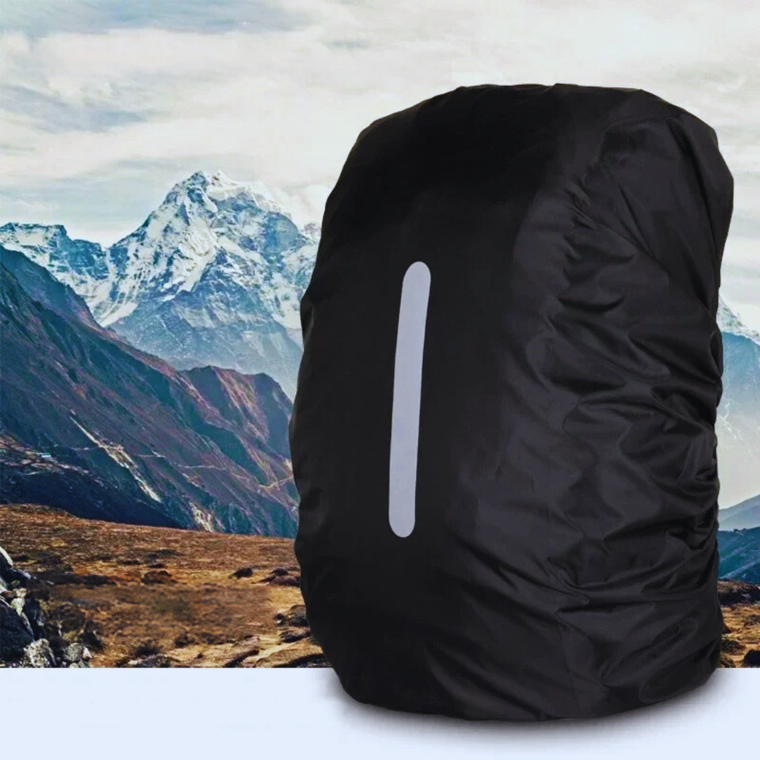 Compact lightweight rain cover for backpacks, easy to pack for hiking or daily commuting.