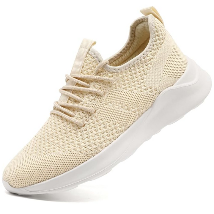 Lightweight women's athletic sport sneakers in white, perfect for running & workouts