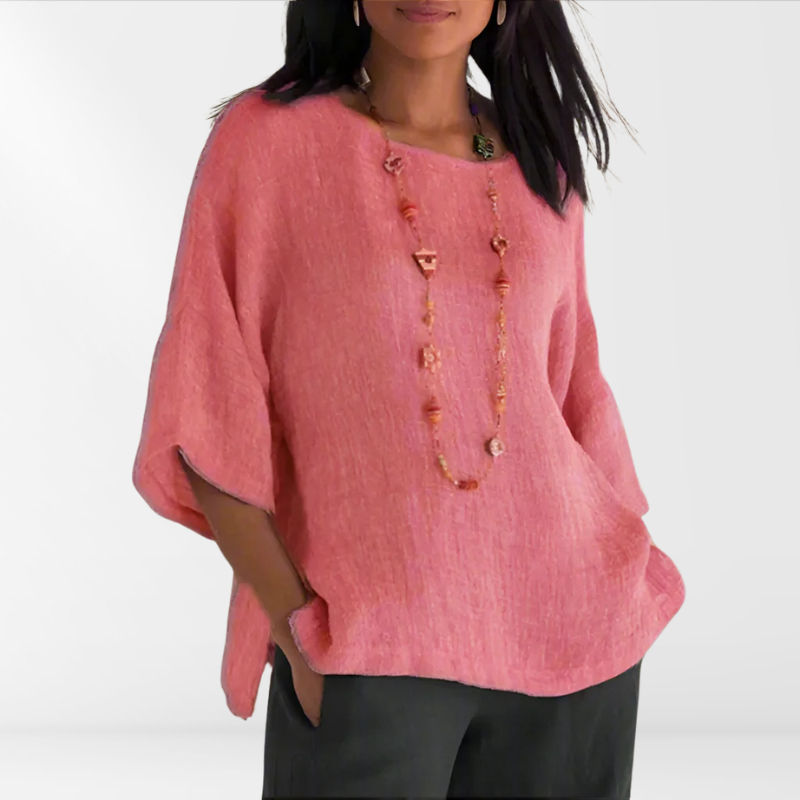 Stylish women's long sleeve casual top. Lightweight, breathable, and relaxed fit for comfy, versatile everyday wear.