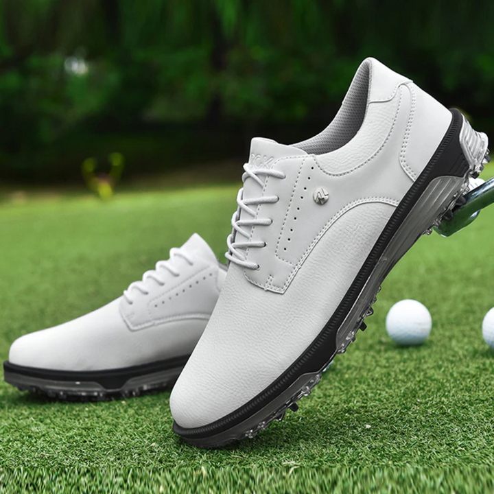 Limited Edition Men's Golf Shoes. Stylish design, waterproof comfort, superior grip for enhanced course performance.
