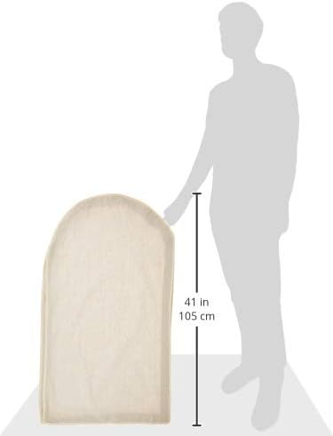 Zipped garment cover for suits & dresses. Linen fabric ensures dust-proof protection for wardrobe storage.