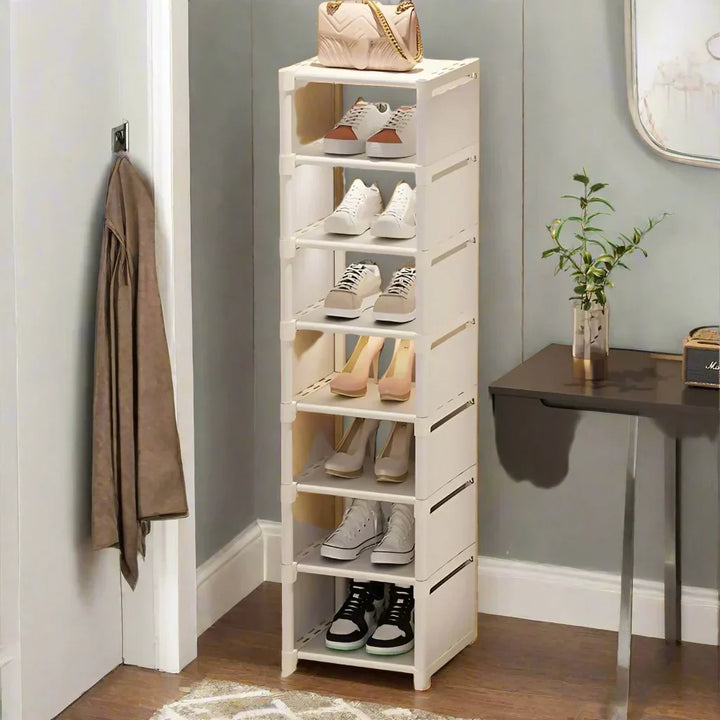 Easy assembly Liora 8-layer metal frame shoe rack, perfect space-saving solution for shoe organization