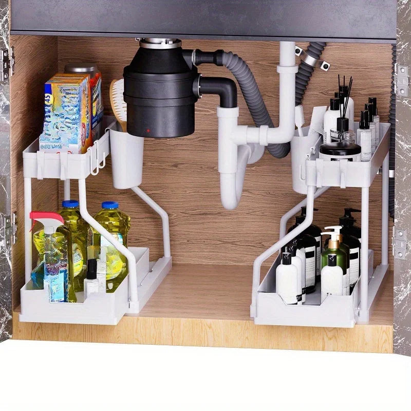 Liora Multilayer Pull-Out Storage Rack, versatile and compact, for efficient kitchen and home storage