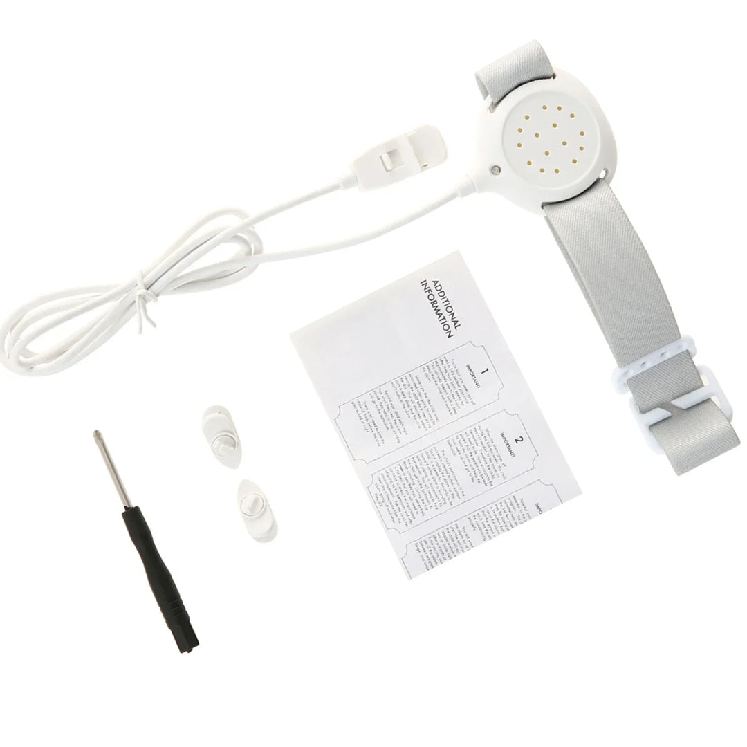 Liora wireless bedwetting alarm: discrete moisture sensor and receiver for adult care