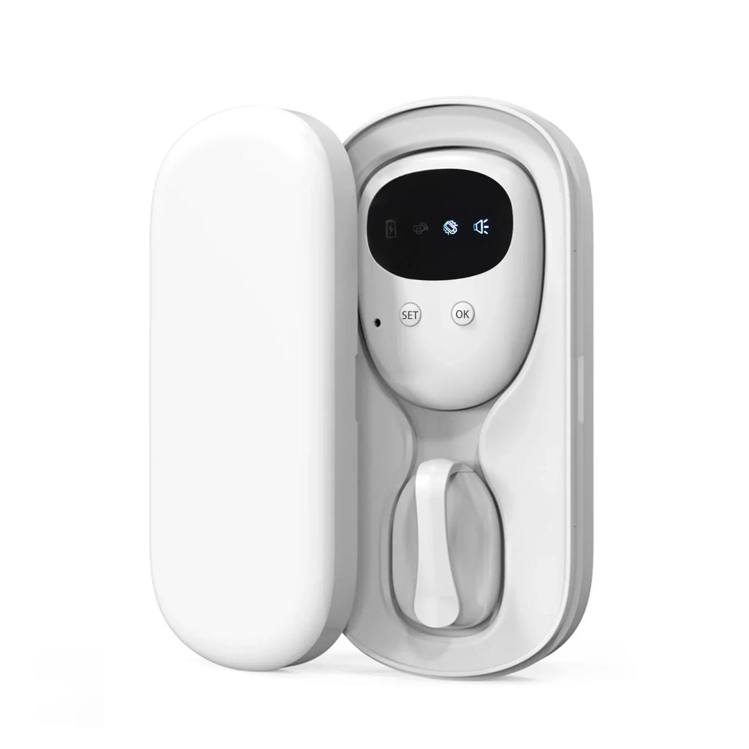 Compact Liora wireless bedwetting alarm, ideal enuresis solution for children's health