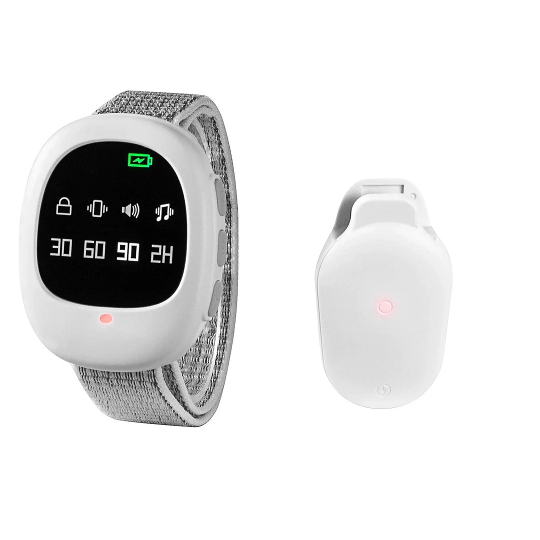 Liora wireless bedwetting alarm kit: sensor, receiver, and charger for potty training success